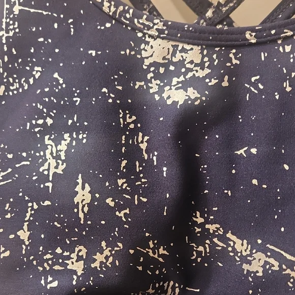 Womens Puma Blue and Silver Padded Sports Bra Size XL - Picture 2 of 6